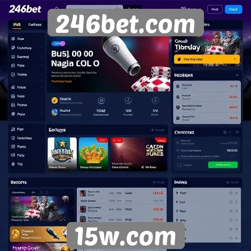 Interface do usuário no site 246bet.com